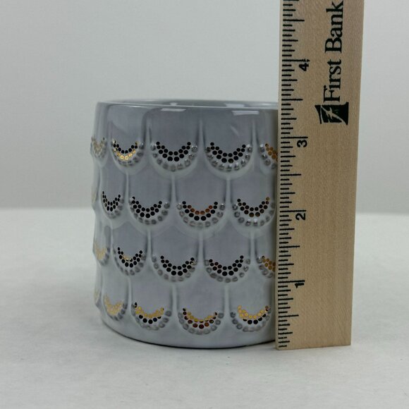 Starbucks 2016 Anniversary Coffee Mug Gray Gold Mermaid Scales Scallops 10 Fl Oz - Picture 7 of 9